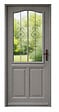 GD MENUISERIES - Porte d'entrée Bois Vitrée Santiago Gris Quartz, H200 x L90 cm Côte Tableau p.Gauche, (Poignée, Barillet ref 010723NO) - vignette