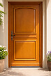 GD MENUISERIES - Porte d'entrée Bois Pleine Garnier, H215 x L90 cm Côte Tableau, p.Droit (Poignée, Barillet ref N158RPL -IN158RCI) - vignette