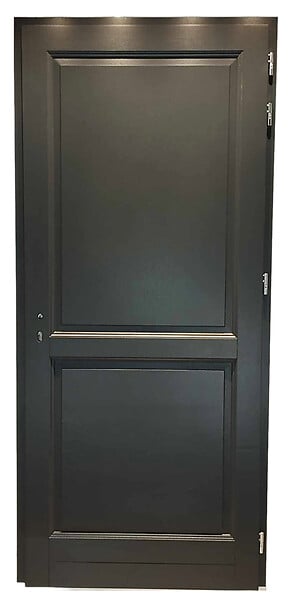 GD MENUISERIES - Porte d'entrée Bois Pleine Elina, H215 x L90 cm Côte Tableau p.Gauche (Poignée, Barillet ref N158RPL -IN158RCI) - large