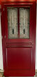 GD MENUISERIES - Porte d'entrée Bois Vitrée Martine Rouge pourpre, H215 x L90 cm Côte Tableau p. Gauche, (Poignee, Barillet ref IN158RPL2 - IN303NEW) - vignette