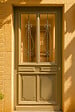 GD MENUISERIES - Porte d'entrée Bois Vitrée Baptiste Vert Gris Olive, H200 x L90 cm Côte Tableau p, Gauche (Poignee, Barillet ref 010403RFP) - vignette