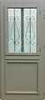 GD MENUISERIES - Porte d'entrée Bois Vitrée Baptiste Vert Gris Olive, H200 x L90 cm Côte Tableau p, Gauche (Poignee, Barillet ref 010403RFP) - vignette