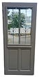 GD MENUISERIES - Porte d'entrée Bois Vitrée Santiago Gris Quartz, H200 x L90 cm Côte Tableau, p.Droit, (Poignée, Barillet ref N158RPL -IN158RCI) - vignette
