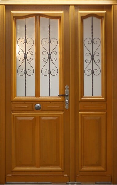 GD MENUISERIES - Porte d'entrée Bois Tiercée Carole H215xL140 cm Côte Tableau p. Gauche - large