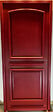 GD MENUISERIES - Porte d'entrée Bois Pleine Carene Rouge pourpre, H215 x L90 cm Côte Tableau p.Gauche, (Poignée, Barillet ref 010723NO) - vignette