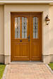 GD MENUISERIES - Porte d'entrée Bois Tiercée Carole H215xL140 cm Côte Tableau p. Gauche (Poignee, Barillet ref 010403RFP) - vignette