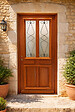 GD MENUISERIES - Porte d'entrée Bois Vitrée Baya, H200 x L80 cm Côte Tableau p.Droit, (Poignee, Barillet ref IN158RPL2 - IN303NEW) - vignette