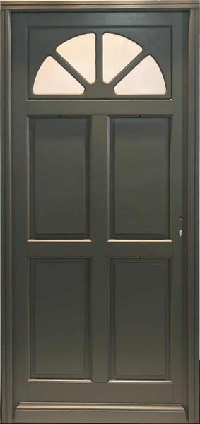 GD MENUISERIES - Porte d'entrée Bois Vitrée Fiacre Gris Quartz, H215 x L90 cm Côte Tableau p.Gauche, (Poignée, Barillet ref N158RPL -IN158RCI) - large