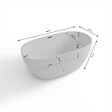 SPALINA - Baignoire îlot Ovale Samba 150 Blanche 150 X70 X58 Cm, By Spalina - vignette