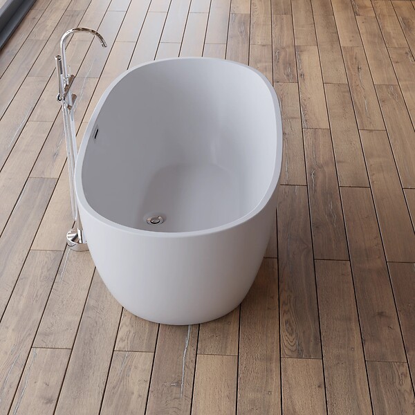 SPALINA - Baignoire îlot Ovale Samba 150 Blanche 150 X70 X58 Cm, By Spalina - large