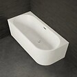 SPALINA - Baignoire Semi-îlot Murale D'angle Capri 180 Gauche Blanche + Robinetterie Infinite Chromée 180 X81 X58 Cm, By Spalina - vignette