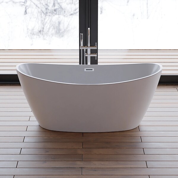 SPALINA - Baignoire îlot Ovale Neroon 2.0 150 Blanche 150 X75 X67 Cm, By Spalina - large