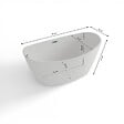 SPALINA - Baignoire îlot Ovale Neroon 2.0 150 Blanche 150 X75 X67 Cm, By Spalina - vignette
