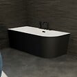 SPALINA - Baignoire Ilot Capri 170 gauche noire + robinetterie noire mate 170 x76 x58 cm, by SPALINA - vignette