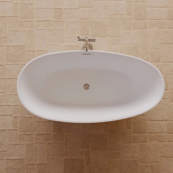 SPALINA - Baignoire îlot Ovale Kelly 170 Blanche 170 X85 X58 Cm, By Spalina - large