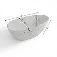SPALINA - Baignoire îlot Ovale Kelly 170 Blanche 170 X85 X58 Cm, By Spalina - vignette