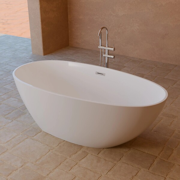 SPALINA - Baignoire îlot Ovale Kelly 170 Blanche 170 X85 X58 Cm, By Spalina - large