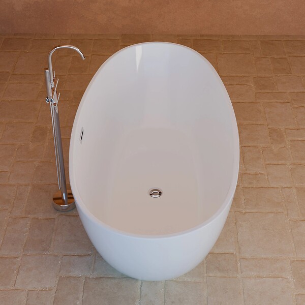 SPALINA - Baignoire îlot Ovale Kelly 170 Blanche 170 X85 X58 Cm, By Spalina - large