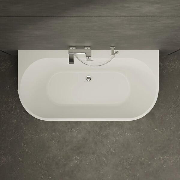SPALINA - Baignoire Semi-îlot Murale Naos 160 Blanche 160 X75 X58 Cm, By Spalina - large