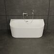 SPALINA - Baignoire Semi-îlot Murale Naos 160 Blanche 160 X75 X58 Cm, By Spalina - vignette