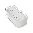 SPALINA - Baignoire Semi-îlot Murale Naos 160 Blanche 160 X75 X58 Cm, By Spalina - vignette