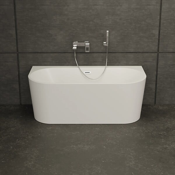 SPALINA - Baignoire Semi-îlot Murale Naos 160 Blanche 160 X75 X58 Cm, By Spalina - large