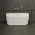 SPALINA - Baignoire Semi-îlot Murale Naos 160 Blanche 160 X75 X58 Cm, By Spalina - vignette
