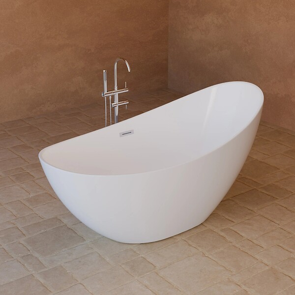 SPALINA - Baignoire Ilot Loona 160 blanche 160 x80 x80 cm, by SPALINA - large