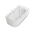 SPALINA - Baignoire Ilot Capri 150 droite blanche 150 x72 x58 cm, by SPALINA - vignette