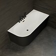 SPALINA - Baignoire Ilot Capri 170 droite noire + robinetterie noire mate 170 x76 x58 cm, by SPALINA - vignette