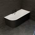 SPALINA - Baignoire Ilot Capri 170 droite noire + robinetterie noire mate 170 x76 x58 cm, by SPALINA - vignette