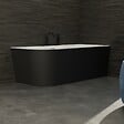 SPALINA - Baignoire Ilot Capri 170 droite noire + robinetterie noire mate 170 x76 x58 cm, by SPALINA - vignette