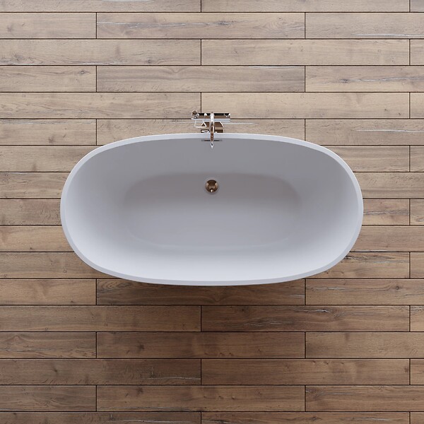 SPALINA - Baignoire Ilot Samba 160 blanche 160 x79 x58 cm, by SPALINA - large