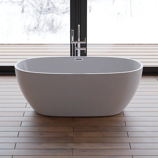 SPALINA - Baignoire Ilot Samba 160 blanche 160 x79 x58 cm, by SPALINA - large