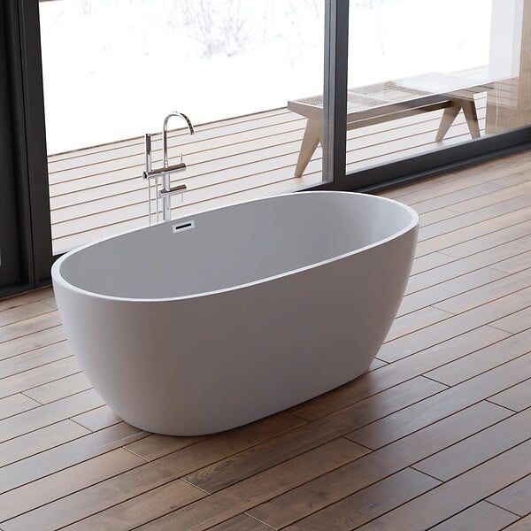 SPALINA - Baignoire Ilot Samba 160 blanche 160 x79 x58 cm, by SPALINA - large