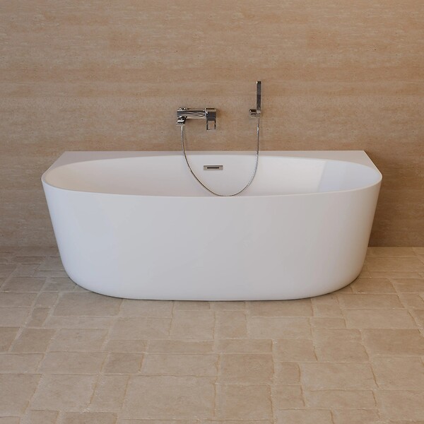 SPALINA - Baignoire Semi-îlot Murale Magic 170 Blanche 170 X88 X58 Cm, By Spalina - large