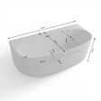 SPALINA - Baignoire Semi-îlot Murale Magic 170 Blanche 170 X88 X58 Cm, By Spalina - vignette
