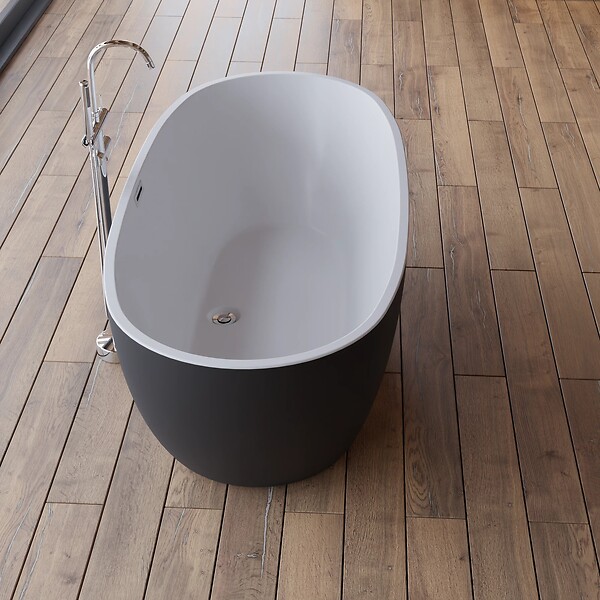 SPALINA - Baignoire Ilot Samba 170 noire 170 x81 x58 cm, by SPALINA - large