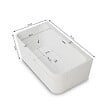 SPALINA - Baignoire Semi-îlot Murale Mint 150 Blanche 150 X75 X57 Cm, By Spalina - vignette