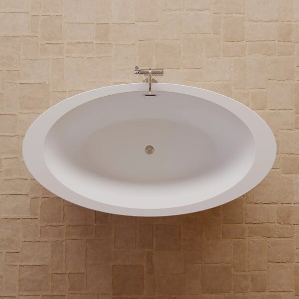 SPALINA - Baignoire îlot Ovale Pearl 180 Blanche 180 X95 X58 Cm, By Spalina - large