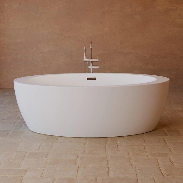 SPALINA - Baignoire îlot Ovale Pearl 180 Blanche 180 X95 X58 Cm, By Spalina - large