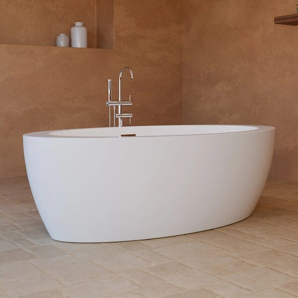 SPALINA - Baignoire îlot Ovale Pearl 180 Blanche 180 X95 X58 Cm, By Spalina - large