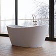 SPALINA - Baignoire îlot Ovale Neroon 2.0 160 Blanche 160 X75 X67 Cm, By Spalina - vignette