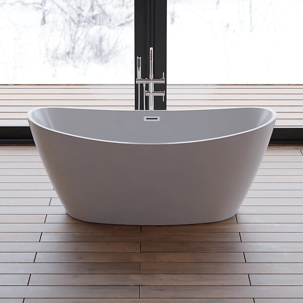 SPALINA - Baignoire îlot Ovale Neroon 2.0 160 Blanche 160 X75 X67 Cm, By Spalina - large
