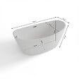 SPALINA - Baignoire îlot Ovale Neroon 2.0 160 Blanche 160 X75 X67 Cm, By Spalina - vignette