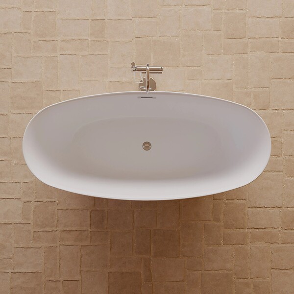 SPALINA - Baignoire îlot Ovale Exquise 160 Blanche 160 X73 X67 Cm, By Spalina - large