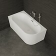 SPALINA - Baignoire Semi-îlot Murale D'angle Capri 150 Gauche Blanche 150 X72 X58 Cm, By Spalina - vignette
