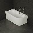 SPALINA - Baignoire Semi-îlot Murale D'angle Capri 150 Gauche Blanche 150 X72 X58 Cm, By Spalina - vignette