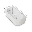 SPALINA - Baignoire Semi-îlot Murale D'angle Capri 150 Gauche Blanche 150 X72 X58 Cm, By Spalina - vignette