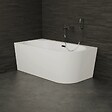 SPALINA - Baignoire Semi-îlot Murale D'angle Capri 150 Gauche Blanche 150 X72 X58 Cm, By Spalina - vignette